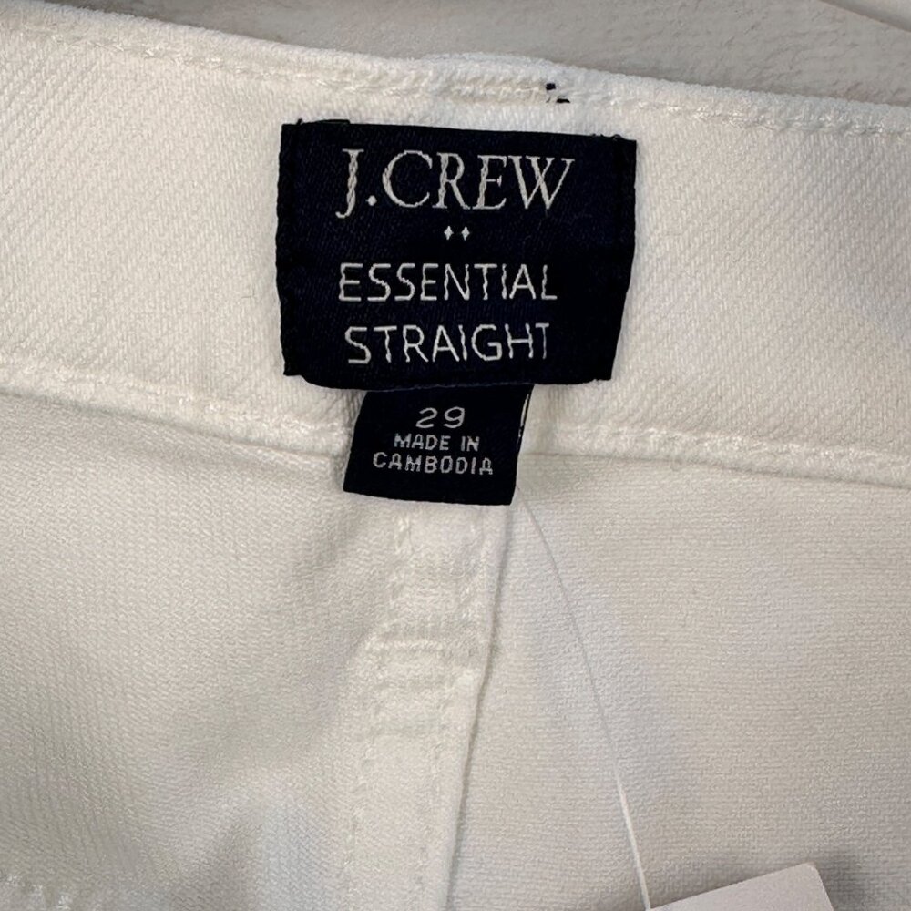J.Crew Womens Straight White Jeans Size 29 NWT Classic Mid Rise Stretch Denim - Picture 4 of 9